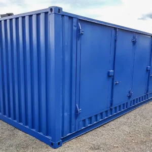 20x8 Bunded Container With Side Doors With Extra Door Secure Lock Boxes.