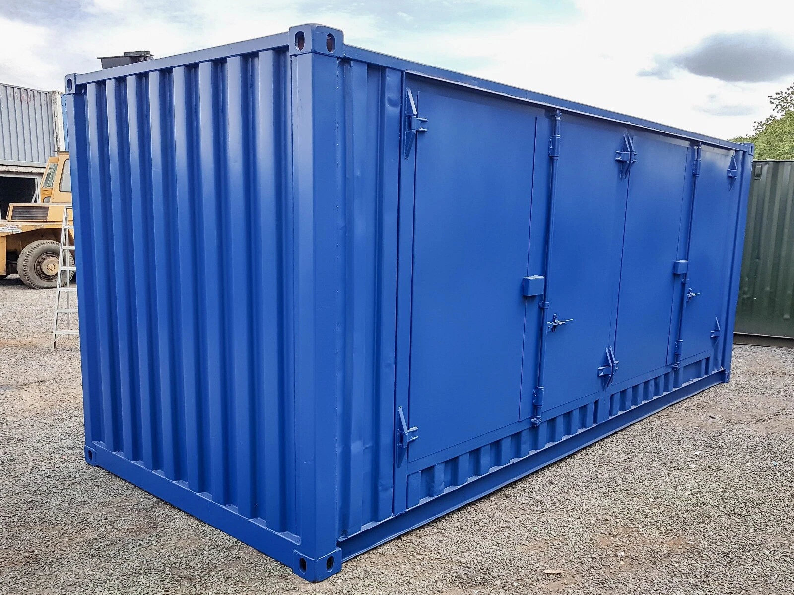 20x8 Bunded Container With Side Doors With Extra Door Secure Lock Boxes.
