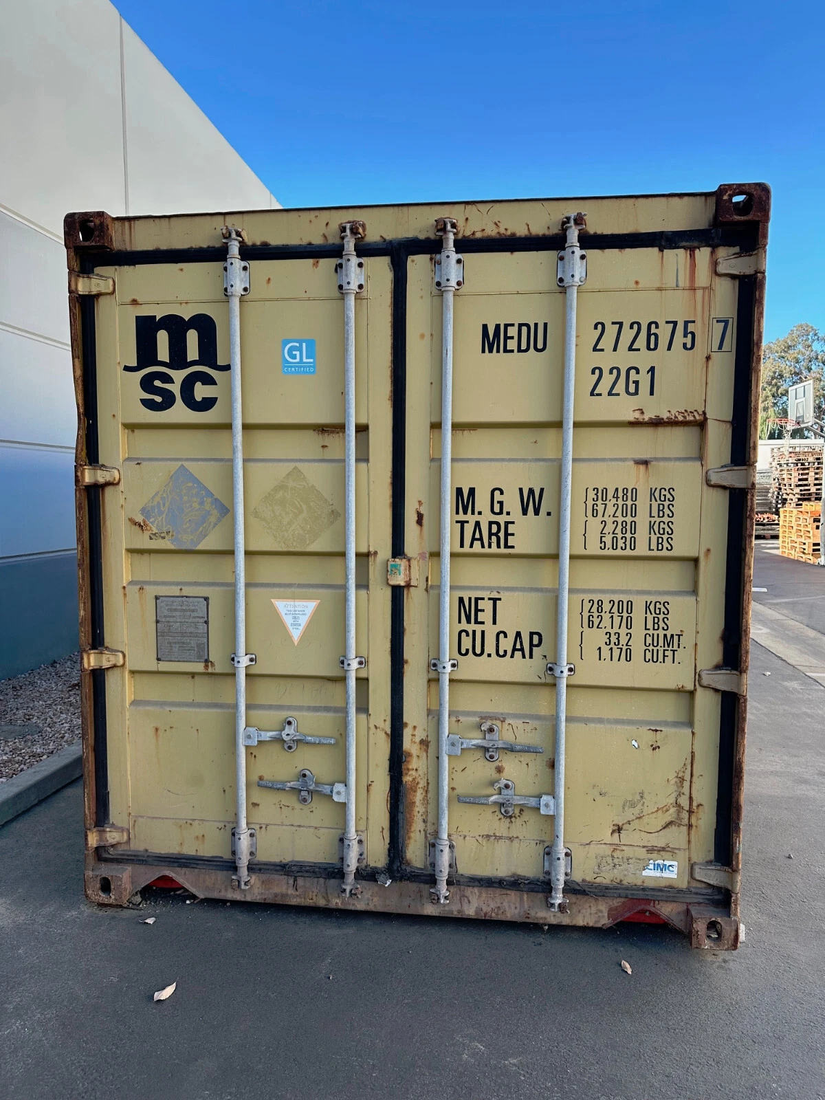 20ft Conex Shipping / Storage Container – Yellow/Gold – Priced to Sell! - Image 3