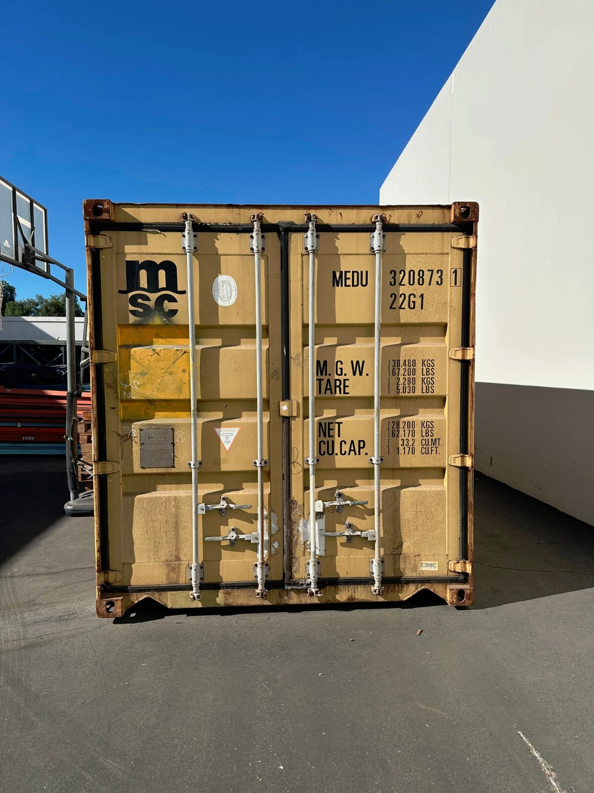 20ft Conex Shipping / Storage Container – Yellow/Gold – Priced to Sell! - Image 5