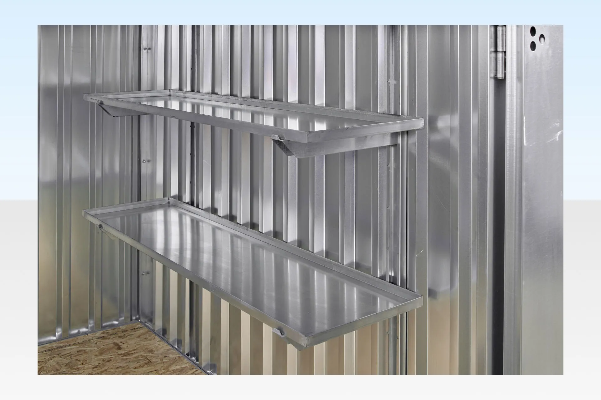 3M X 2.1M Flat Pack Storage Container – Galvanised - Image 5