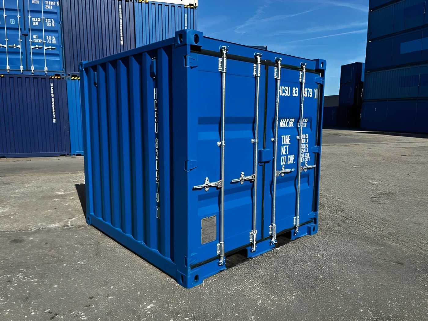 8Ft Shipping Container One Trip Blue - Image 7