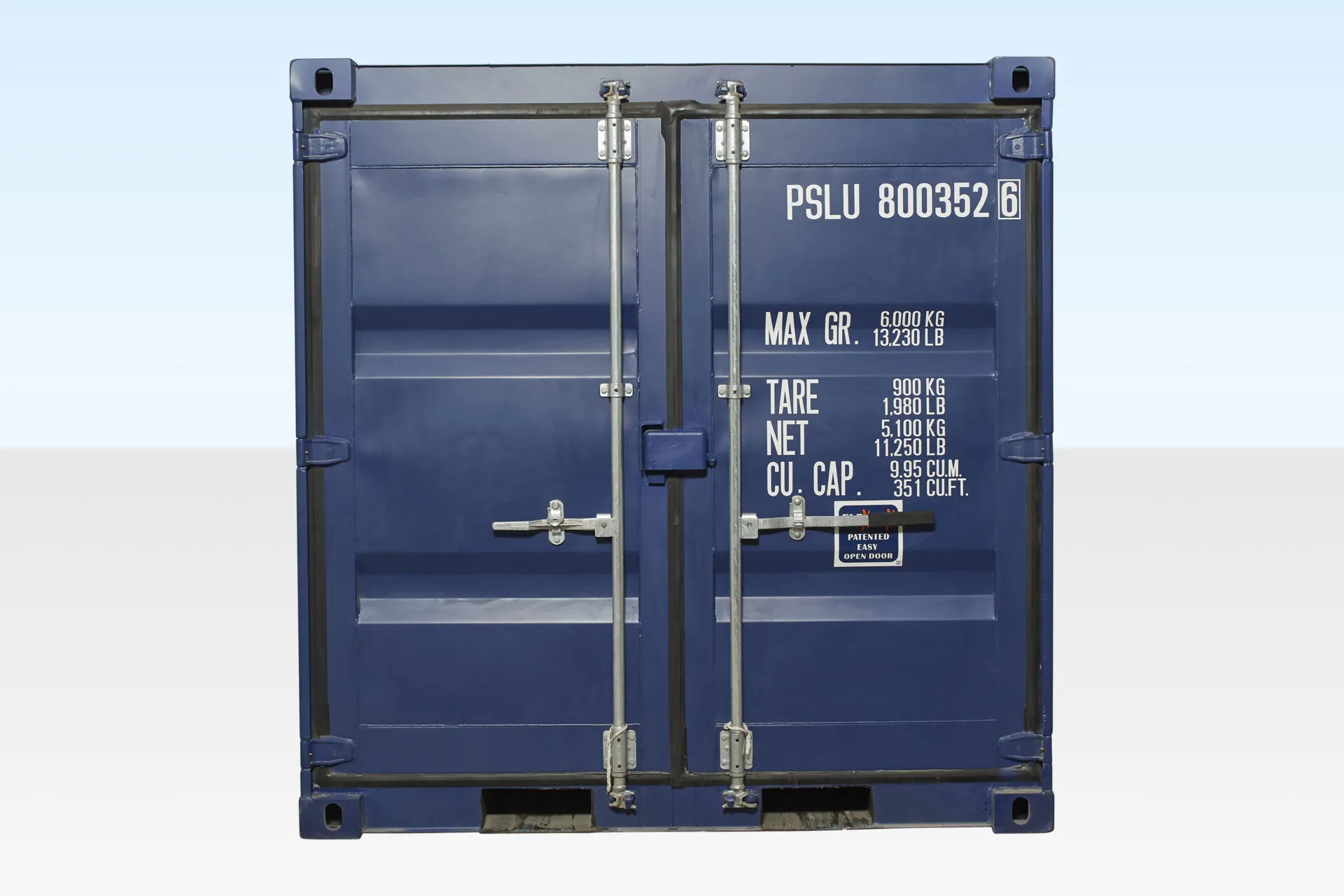 8Ft Shipping Container One Trip Blue - Image 5
